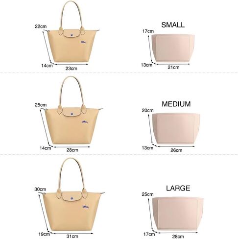 SMART DK Purse Organizer Insert for longchamp (BLACK, L/11 * 6.69 * 9.84in) in Saudi Arabia