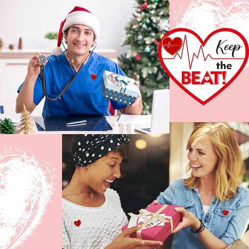 Sayglossy 30 Sets Heart Disease Awareness Pins on Card Red Heart Pins with Cards Bulk Heart Disease Awareness Gifts Nurse Pins Lapel Brooches Medical Pin for Heart Month Medical Assistant Week in Saudi Arabia