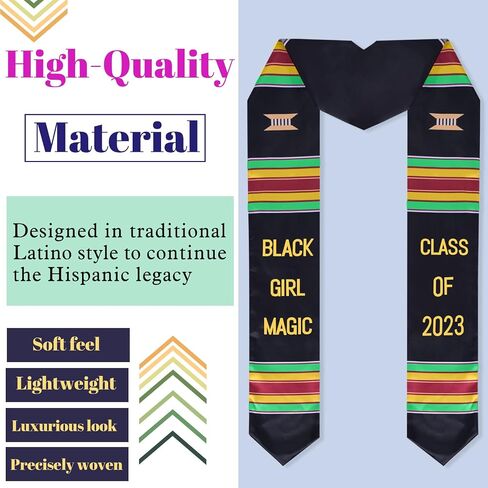 Jasaino Class of 2023 Mexican Graduation Sash - Mexican Graduation Stole - Graduation Mexican Stole - Serape Sash in Saudi Arabia