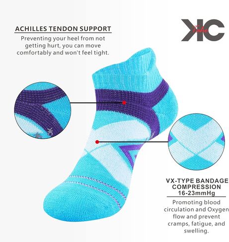 KC-TAHO Non-Slip Compression Yoga Socks 4 Pairs with Grips for Pilate Ballet Barre Barefoot Hospital for Women and Men in Saudi Arabia