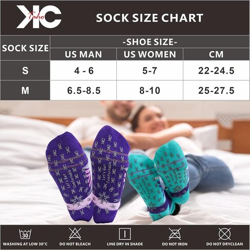 KC-TAHO Non-Slip Compression Yoga Socks 4 Pairs with Grips for Pilate Ballet Barre Barefoot Hospital for Women and Men in Saudi Arabia