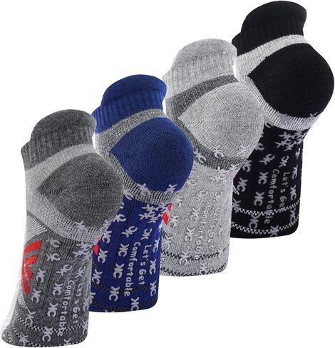 KC-TAHO Non-Slip Compression Yoga Socks 4 Pairs with Grips for Pilate Ballet Barre Barefoot Hospital for Women and Men in Saudi Arabia