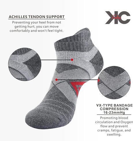 KC-TAHO Non-Slip Compression Yoga Socks 4 Pairs with Grips for Pilate Ballet Barre Barefoot Hospital for Women and Men in Saudi Arabia