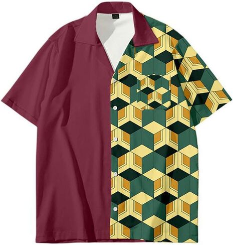 Mens Kamado Nezuko Tanjirou Agatsuma Zenitsu Tomioka Giyuu Shirt 3D Printed Anime Cosplay T-Shirt Top in Saudi Arabia