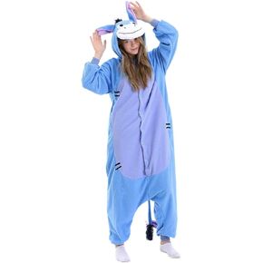 بيجامة OGU' DEAL Eeyore Oneise للكبار على شكل حيوانات حمار أزياء الهالوين وعيد الميلاد للرجال والنساء