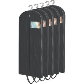 أكياس ملابس طويلة من Pinkpum مقاس 60 بوصة لتعليق الملابس والسفر، حقيبة بدلة معلقة مقاومة للماء شديدة التحمل مع مقابض لبدلات الفساتين والمعاطف وأزياء الرقص والسترات والقمصان، 5 عبوات in Kuwait