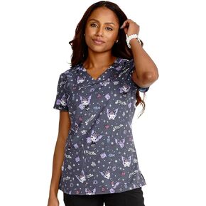 Tooniforms Women Scrubs Top V-Neck Print TF776