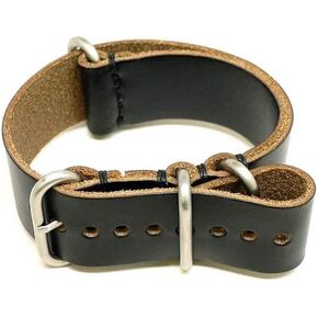 Da Luca MADE IN USA Horween Leather Military Watch Strap (Matte Buckle) 18mm 20mm 22mm 24mm 26mm Essex Dublin Chromexcel Leathers