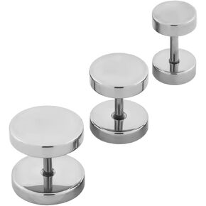 أقراط Belatti ذات المقاييس المزيفة - مقاس 0 جرام 0 جرام مجوهرات ثقب الأذن - سدادات فص ممتدة وهمية حلقات دائرية لأنفاق اللحم (اختر اللون) in Kuwait