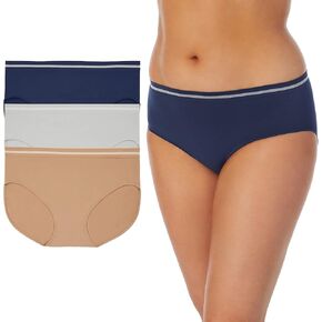 سراويل داخلية نسائية من ELLEN TRACY بدون خياطة تناسب هيبستر - عبوات متعددة من 3 قطع in Kuwait