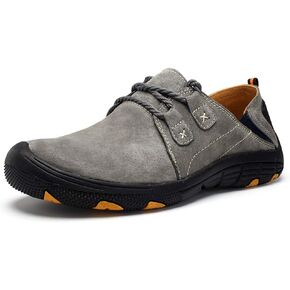 Men's Loafers Slip-ons Casual Leather Oxford Driving Flats Outdoor Walking Fashion Hiking Shoes in Kuwait