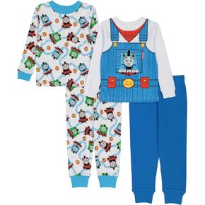 Thomas the Train Boys' 4-Piece Snug-fit Cotton Pajama Set, Fast Train, 3T in Saudi Arabia