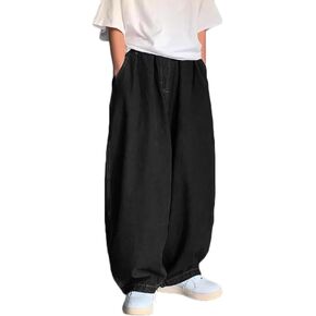 Nutirangee Men's Loose Fit Baggy Jeans Casual Streetwear Wide Leg Hip Hop Oversized Denim Pants in Kuwait