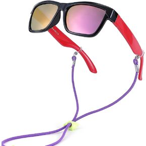 FEISEDY Kids Sunglasses UV400 Protection Polarized Lenses Boys Girls Age 3-9 TPEE Rubber Square Flexible Shades B2806 in Saudi Arabia