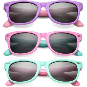 NULOOQ Kids Polarized Sunglasses for Boys Girls – TPEE Unbreakable Flexible Frame 100% UV Protection Age 3-8