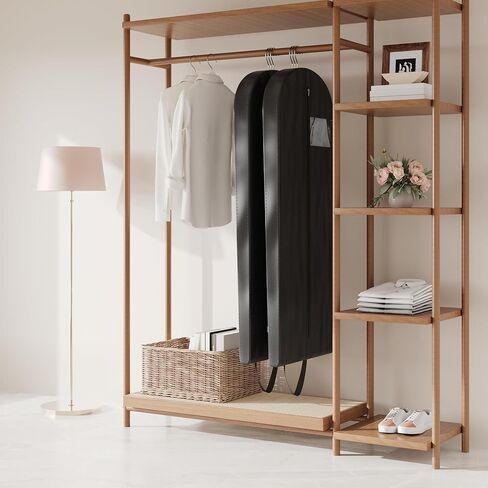 أكياس ملابس طويلة من Pinkpum مقاس 60 بوصة لتعليق الملابس والسفر، حقيبة بدلة معلقة مقاومة للماء شديدة التحمل مع مقابض لبدلات الفساتين والمعاطف وأزياء الرقص والسترات والقمصان، 5 عبوات in Kuwait