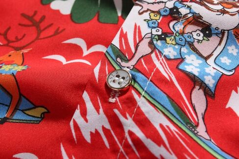 SSLR Big Boys' Santa Claus Party Tropical Ugly Hawaiian Christmas Shirts in Saudi Arabia