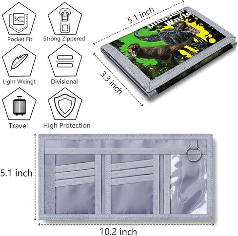 توك اكتيك محفظة للاطفال الاولاد والبنات من سن 4-12 سنة، محفظة ثلاثية الطيات للبنات، محفظة مبتكرة لهدايا عيد ميلاد الاطفال، لعبة 111، 5×3 انش، عصرية in Kuwait