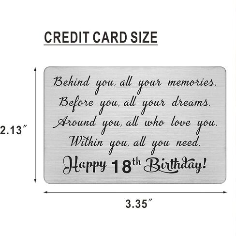 21st Year Old Happy Birthday Gifts, 21th Birthday Decorations, Engraved Wallet Inserts Card Present for Women Men Him Her in Saudi Arabia