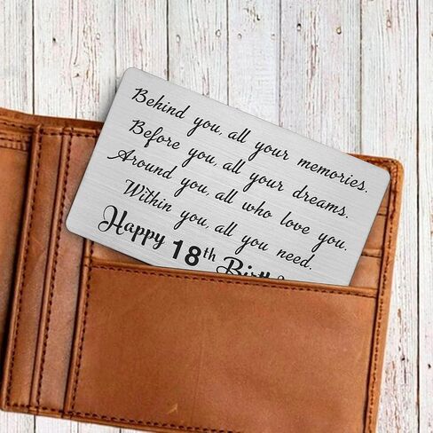 21st Year Old Happy Birthday Gifts, 21th Birthday Decorations, Engraved Wallet Inserts Card Present for Women Men Him Her in Saudi Arabia