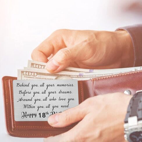 21st Year Old Happy Birthday Gifts, 21th Birthday Decorations, Engraved Wallet Inserts Card Present for Women Men Him Her in Saudi Arabia