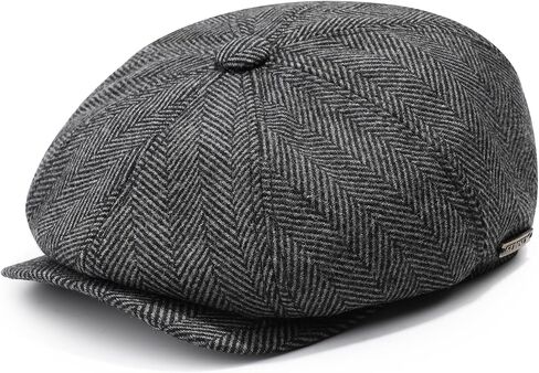 Sumolux Newsboy Cap for Men Wool Classic 8 Panel Vintage Gatsby Lvy Cabbie Hat Flat Beret Cap in Saudi Arabia
