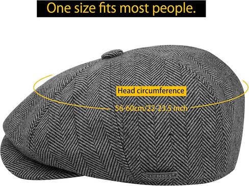 Sumolux Newsboy Cap for Men Wool Classic 8 Panel Vintage Gatsby Lvy Cabbie Hat Flat Beret Cap in Saudi Arabia