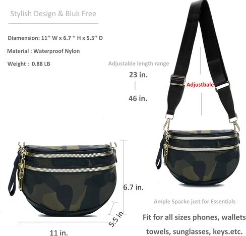 Crossbody Bags for Women Nylon Cross Body Travel Shoulder Handbags Lady Chest Purses Light Sling Backpack in Saudi Arabia