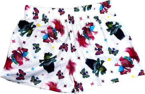 طقم بيجامة ناعمة للبنات من ترولز - بلوزة بأكمام قصيرة ورقبة دائرية وبيجامة in Kuwait