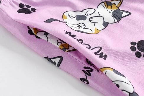 Vopmocld Kids Short Sleeve Long Pants Cartoon Cute 2PCS Sleepwear Casual Loungewear Unisex Child Size 6 Years to 14 Years in Kuwait