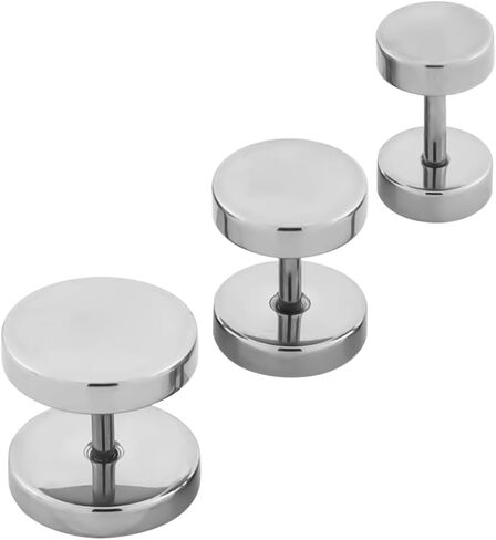 أقراط Belatti ذات المقاييس المزيفة - مقاس 0 جرام 0 جرام مجوهرات ثقب الأذن - سدادات فص ممتدة وهمية حلقات دائرية لأنفاق اللحم (اختر اللون) in Kuwait