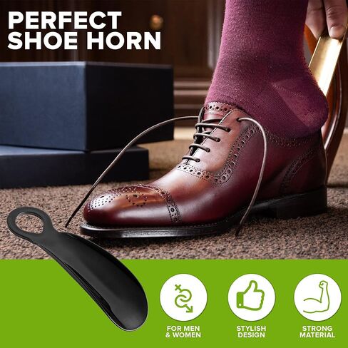 قرون أحذية بلاستيكية من MARS WELLNESS مقاس 5.5 بوصة للرجال والنساء (عبوة من 6 قطع) - مساعد حذاء صغير محمول - لبيسة حذاء بحجم مناسب للسفر in Kuwait