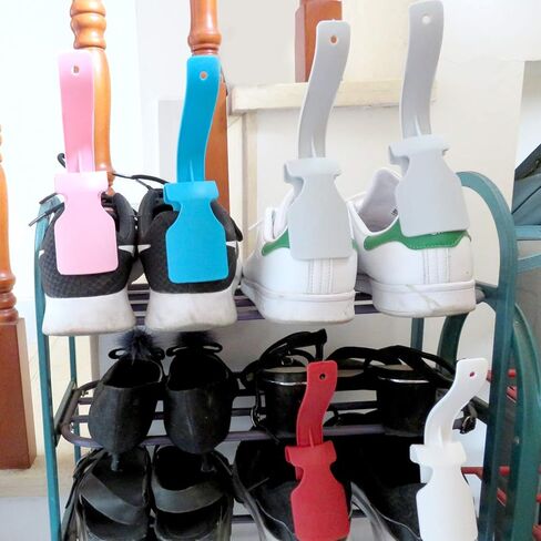 6 قطع مساعد للأحذية الكسولة، سهل الحمل والنقل لبوق حذاء بلاستيكي سهل الارتداء / إيقاف جورب منزلق مناسب للسفر ولجميع الأعمار والكبار والأطفال والرجال والنساء وكبار السن ذوي الإعاقة، ألوان متعددة in Kuwait