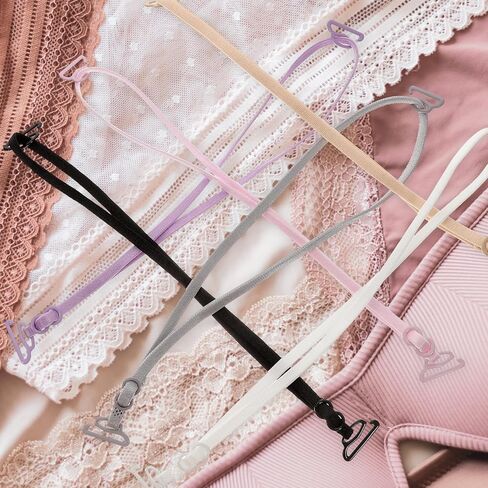 6 أزواج من أشرطة حمالة الصدر مقاس 1.8 سم للنساء أشرطة حمالة الصدر القابلة للتحويل، أشرطة كتف مرنة قابلة للتعديل للنساء in Kuwait