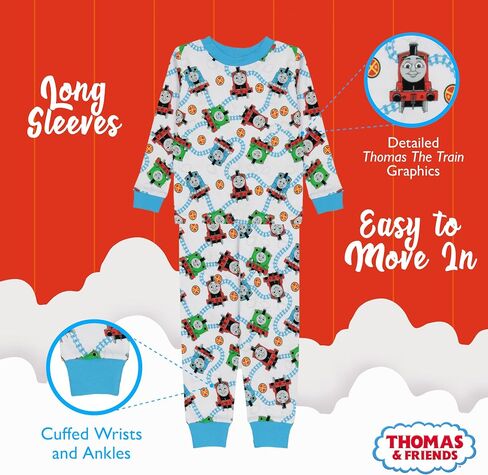 Thomas the Train Boys' 4-Piece Snug-fit Cotton Pajama Set, Fast Train, 3T in Saudi Arabia