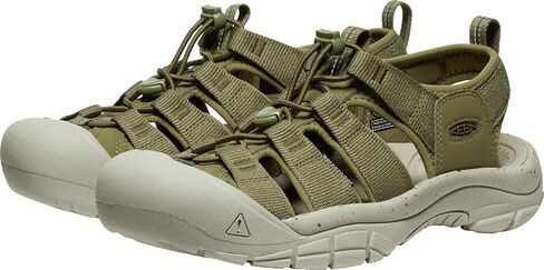 KEEN Men's Newport H2 Closed Toe Water Sandals, Martini Olive/Dark Olive, 11 in Saudi Arabia