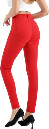 بنطال جينز نسائي من Y imoso بخصر عالٍ ونحيف وقابل للتمدد من قماش الدنيم المتعرج لرفع المؤخرة in Kuwait