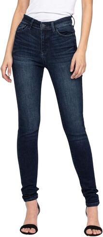 Judy Blue Women's High Waist Skinny Jeans - Super Dark Wash, Stretch Denim, 93% Cotton, Comfortable & Flattering Fit 82132 in Saudi Arabia