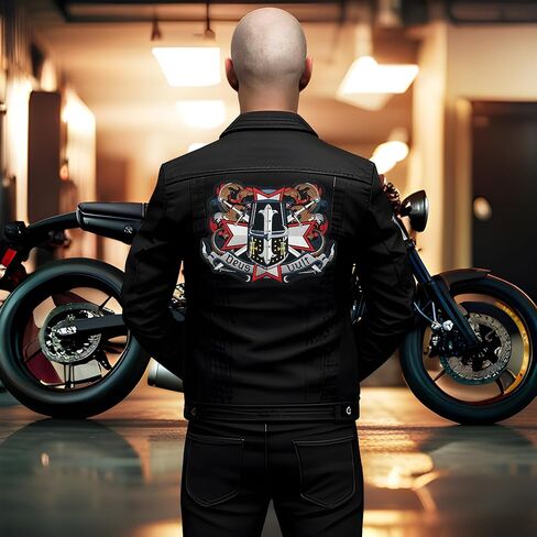 Deus Vult Knights Templar Large Embroidered Motorcycle Jacket & Biker Vest Back Patch in Kuwait