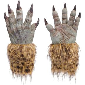 AUZOEYTOYK Wolf Werewolf Gloves Cosplay Horror Dress Devil Monster Gloves Hairy Claws Paw Cat Werewolf Hand Costume Gloves