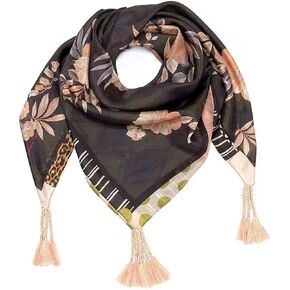 Johnny Was Nido Tassel Floral Scarf Silk in Kuwait