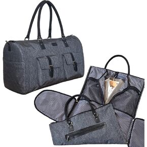 GYSSIEN 2 in 1 Convertible Travel Garment Bag Carry On Suit Bag Luggage Duffel (Standard) in Kuwait