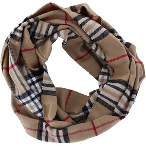Unisex Men Women Plaids & Checks Cashmere Infinity Cowl Scarf in Kuwait