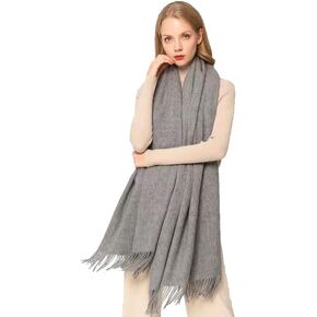 MARUYAMA Wool Stole, Stylish, Large Scarf, Wrap, Gorgeous & Warm, 100% Wool, woven fabric, 78.7x27.5in, 9.9oz, AB0101 in Kuwait