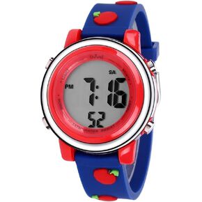 Ovvel Girls Watch – Pretty and Cute Kids Cartoon Digital Wristwatch with Teaching Display Time Teacher
