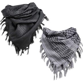 AOUTACC 2 حزمة من القطن التكتيكي الصحراء وشاح عربي لف وشاح شماغ للنساء والرجال 43 بوصة × 43 بوصة in Kuwait