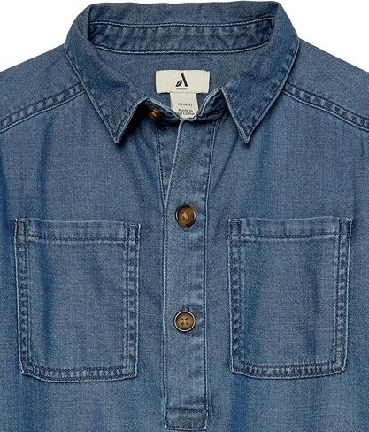 Amazon Essentials Girls' Chambray-Stretch Tunic (Previously Amazon Aware) in Saudi Arabia