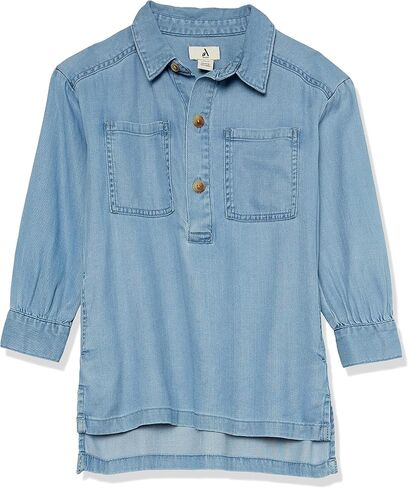 Amazon Essentials Girls' Chambray-Stretch Tunic (Previously Amazon Aware) in Saudi Arabia
