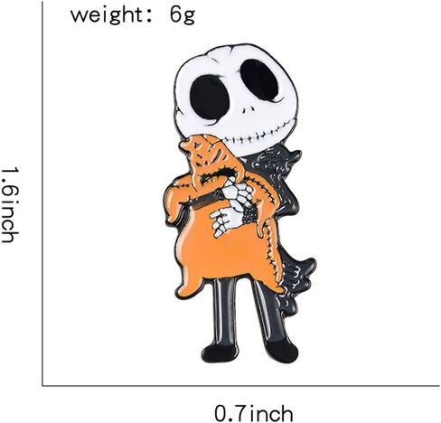 SaiDian 1 قطع الهيكل العظمي بروش دبوس الكرتون طية صدر السترة دبوس هالوين المينا دبابيس شارات لحقيبة الظهر قميص حقيبة الزينة الملحقات in Kuwait