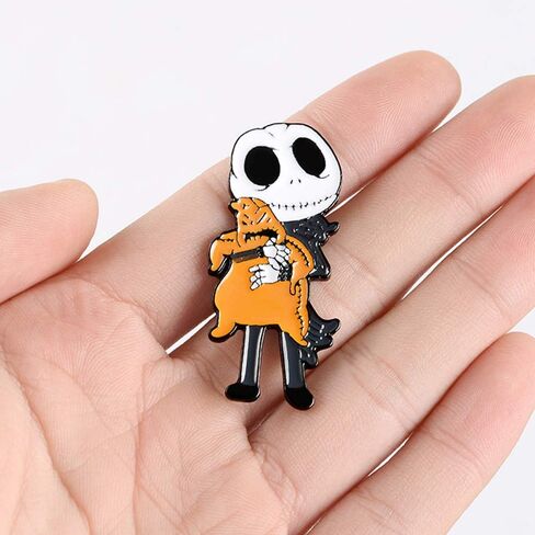 SaiDian 1 قطع الهيكل العظمي بروش دبوس الكرتون طية صدر السترة دبوس هالوين المينا دبابيس شارات لحقيبة الظهر قميص حقيبة الزينة الملحقات in Kuwait